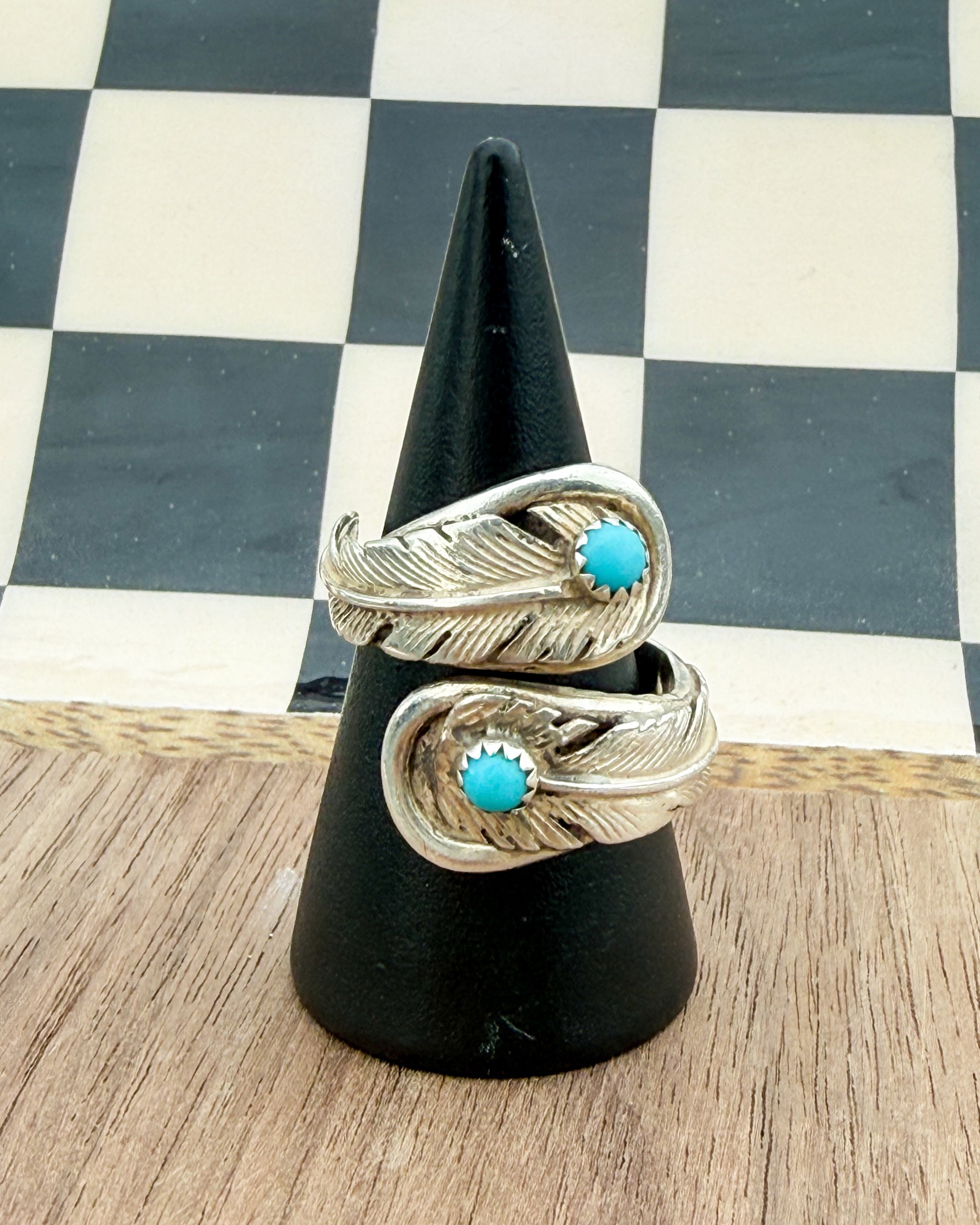 Adjustable Sterling Feather Wrap Ring | Head To Tail LLC